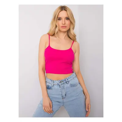 RUE PARIS Fuchsiový crop top