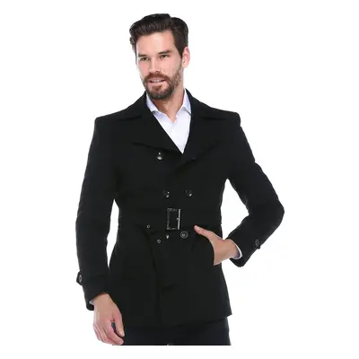 K7539 DEWBERRY SLIM-FIT MEN'S COAT-BLACK