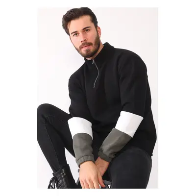 1041 DEWBERRY MENS SWEATSHIRT-BLACK