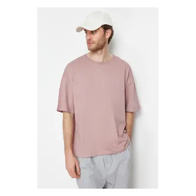 Trendyol Dusty Rose Oversize/Wide Cut 100% T-Shirt