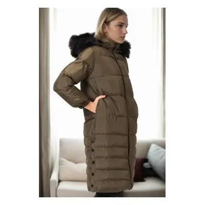 Z6740 DEWBERRY LADIES' COAT-KHAKI-1