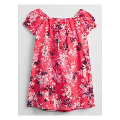 GAP Dětské šaty smocked floral swing dress - Holky