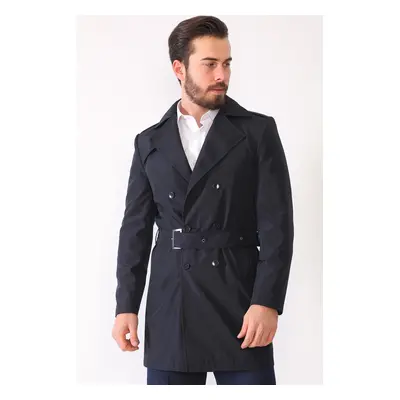 PLT8321 DEWBERRY MEN'S OVERCOAT-NAVY