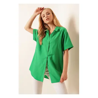 Bigdart Oversize Short Sleeve Shirt - Green