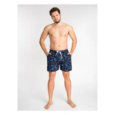 Yoclub Man's Swimsuits Men's Beach Shorts P2 Navy Blue