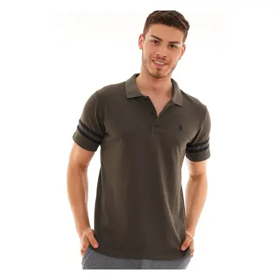 T8585 DEWBERRY MEN'S T-SHIRT-KHAKI