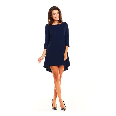 Awama Woman's Dress A663 Navy Blue