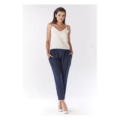 Awama Woman's Pants A186 Navy Blue