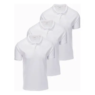 Ombre Men's pique knit polo shirt set 3-pack