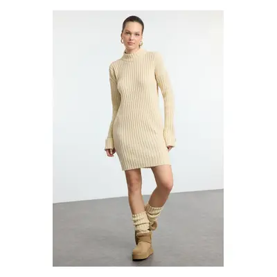 Trendyol Stone Mini Knit Soft Texture Leggings Dress