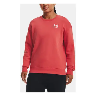 Under Armour Mikina Essential Fleece Crew-RED - Dámské