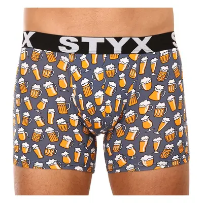 Pánské boxerky Styx long art sportovní guma pivo