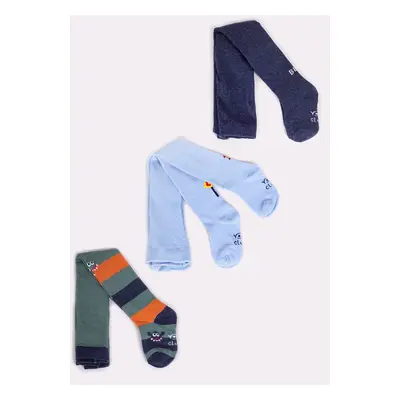 Yoclub Kids's Boys' Cotton Tights 3-Pack RAB-0003C-AA00-010