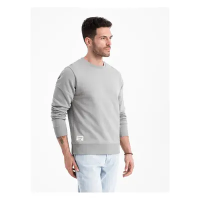 Ombre BASIC men's sweatshirt with round neckline - grey