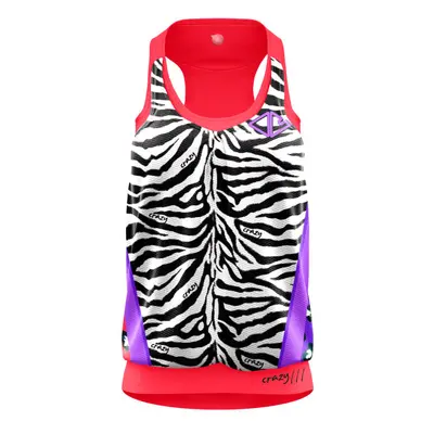 Dámské tílko Crazy Idea Top Break Black/Zebra