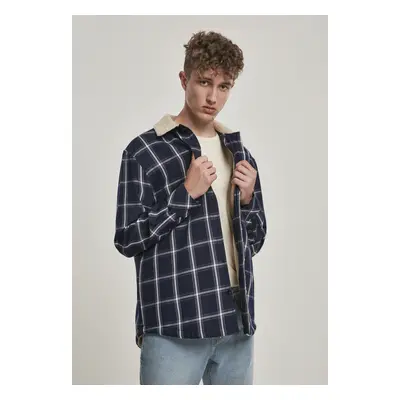 Bunda Sherpa Lined Shirt Jacket námořní/wht