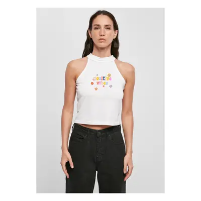 Positive Vibes rolák Short Top bílý