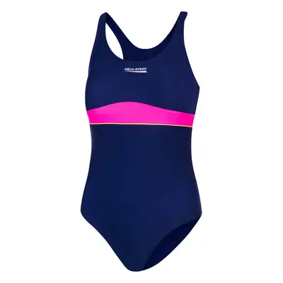 AQUA SPEED Kids's Swimsuits EMILY Navy Blue/Pink