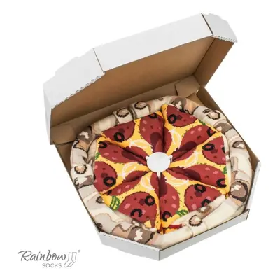 ZOOKSY/RAINBOW SOCKS Rainbow Socks Pizza páry Pepperoni