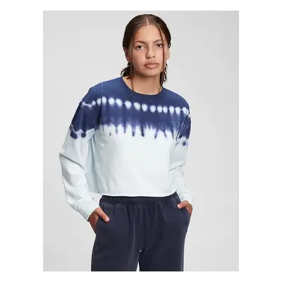 GAP Dětská mikina cropped cutoff crew - Holky