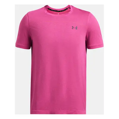 Under Armour Tričko UA Rush Seamless Wordmark SS-PNK - Pánské