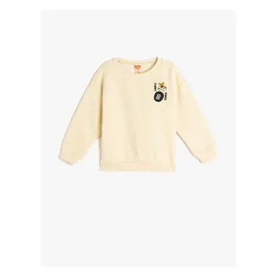 Koton Sweatshirt Print Detailed Long Sleeve Crew Neck With Ribbon