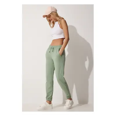 Happiness İstanbul Women's Teak Green Sweatpants With Pockets