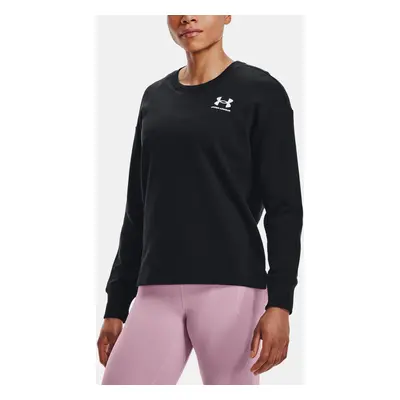 Under Armour Mikina Rival Fleece Oversize Crew-BLK - Dámské