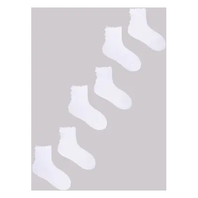 Yoclub Kids's Girls' Socks With Frill 3-Pack