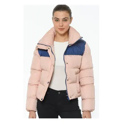 Z6649 DEWBERRY LADIES' COAT-PINK-PARLAMENT