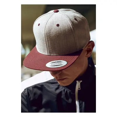 Classic Snapback 2-Tone h.šedá/kaštanová