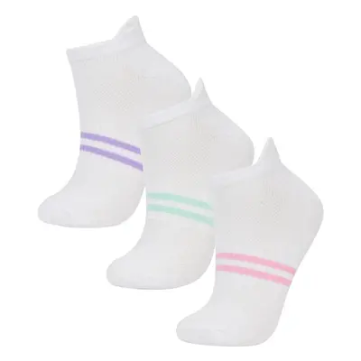 DEFACTO Woman's 3-Piece Cotton Booties Socks