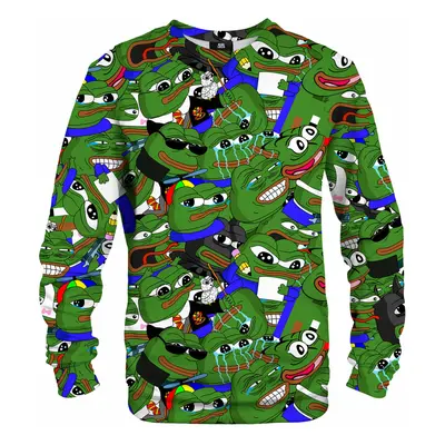 Mr. GUGU & Miss GO Unisex's Pepe Memes Sweater S-Pc2337