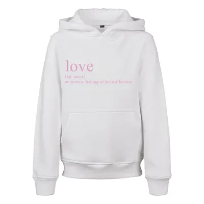 Kids Love Definition Hoody white