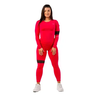 Dámské legíny Nebbia High-Waist ¾ Length Sporty Leggings pink