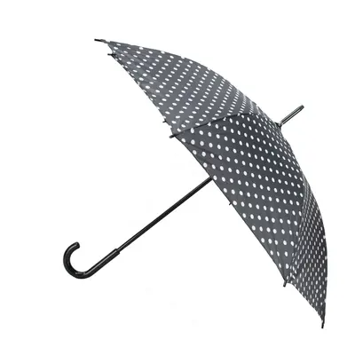 Semiline Woman's Long Semi-Automatic Umbrella With A Wrap-Around Handle L2037-3