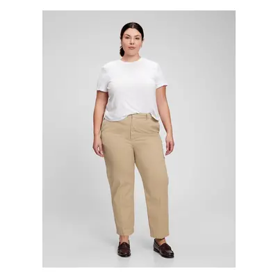 GAP Kalhoty straight khaki Washwell - Dámské