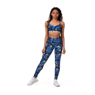 Dámské legíny Nebbia Ocean Selected High-waist Ocean Power leggings ocean blue