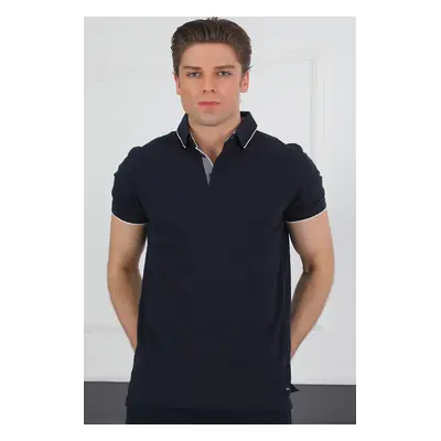 T8579 DEWBERRY MEN'S T-SHIRT-NAVY BLUE