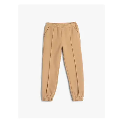 Koton Jogger Sweatpants Pocket Elastic Waist Rib Detailed