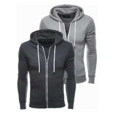 Ombre Clothing Men's zip-up sweatshirt - mix