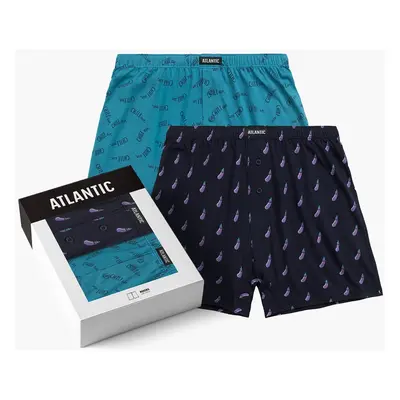 Pánské volné boxerky ATLANTIC 2Pack - vícebarevné