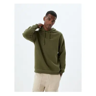 Koton Raised Cotton Basic Hooded Sweatshirt