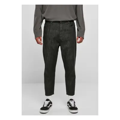 Cropped Tapered Jeans realblack vyprané