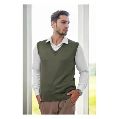 90829 Dewberry V Neck Sleeveless Knit Mens Sweater-NEFTİ