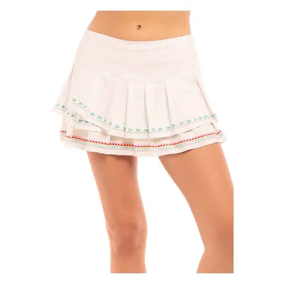 Dámská sukně Lucky in Love Sahara Pleat Tier Skirt White