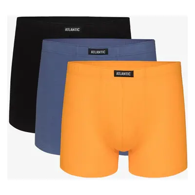 Pánské sportovní boxerky ATLANTIC 3Pack - černé/modré/žluté