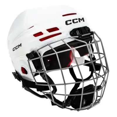 CCM Tacks white Hokejová helma Combo Žák (youth)