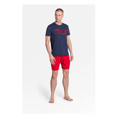 Oxford pyžamo 38285-59X Navy-Red Navy-Red