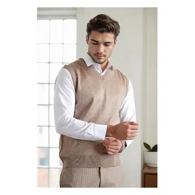 90829 Dewberry V Neck Sleeveless Knit Mens Sweater-VISION